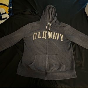 Women’s Vintage Old Navy zippered hoodie with embroidered logo on chest